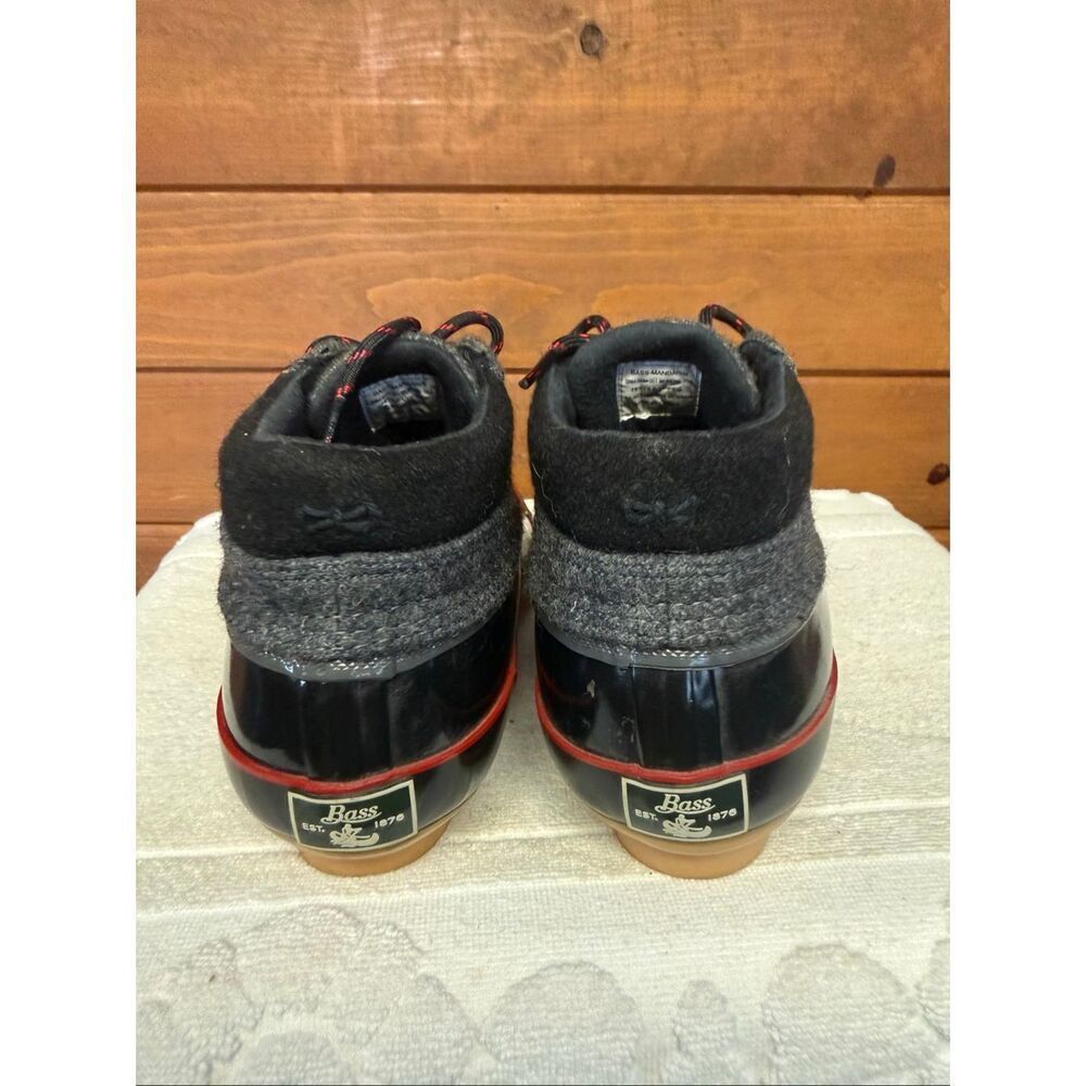 Bass Mandarin Short Duck Boot Waterproof Black/Gray Wool Sz 7 - Picture 3 of 8